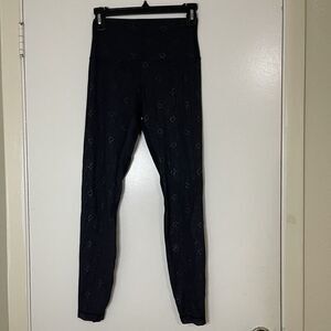 RARE! Lululemon Align High-Rise Pant Yogo Emboss Black logo Print US 6 Leggings